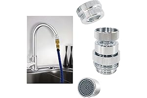 3/4 Inch GHT Thread Garden Hose Adapter with Aerator: Effortless Kitchen Faucet...