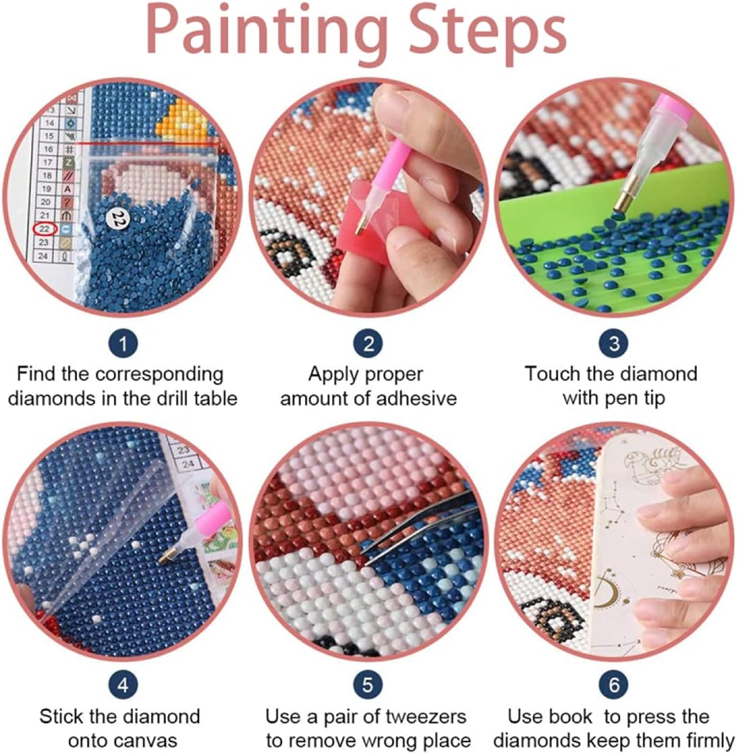 OLMZF Wishing Bottle Diamond Painting Kit, DIY Flowers Diamond Canvas, 5D Diamond Painting Kit for Adult Beginners, Perfect Indoor Wall Art Decor, 20x20 inch