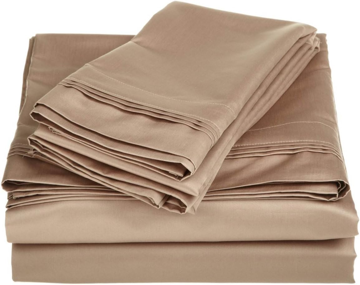 sheetsnthings 100 Cotton Bed Sheet Set (Triple Pleated) 600TC Queen