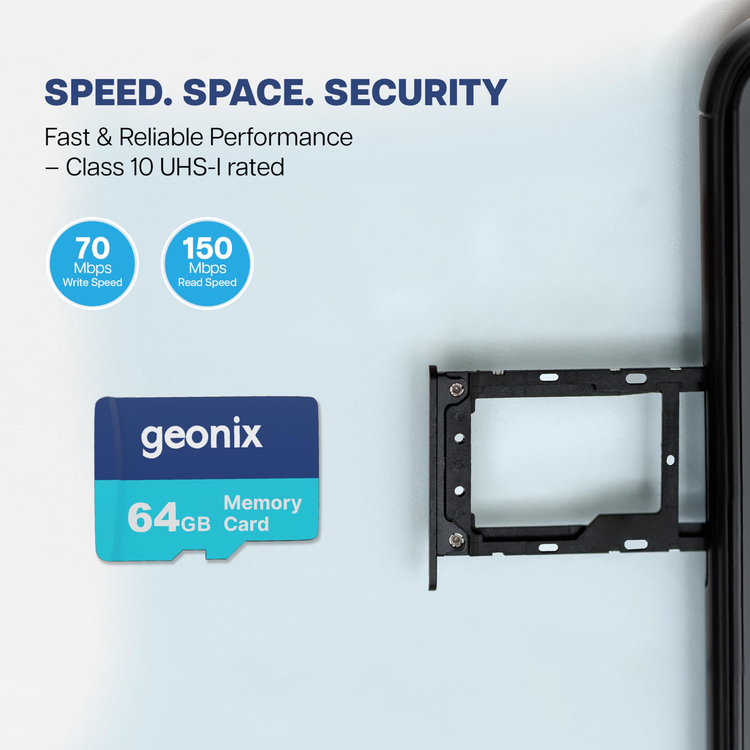 Geonix 64GB Memory Card, UHS-I Class 10 SD Card, for Smartphones, Tablets & Cameras, 10-Year Manufacturer Warranty — Amazon image 3