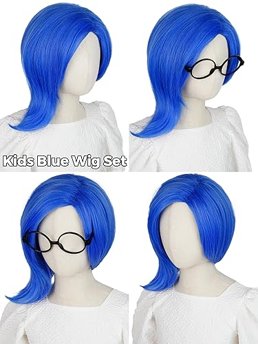 Vista 15 de Pelucas de sirena para niños y niñas, 21 pulgadas de largo, rizadas, color rojo oscuro, peluca de onda de sirena con clip de estrella de mar