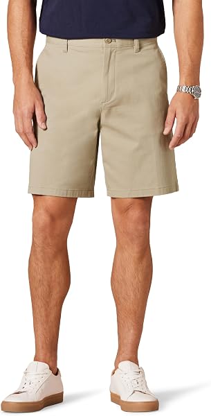 Amazon Essentials Men's Slim-Fit 9" Stretch Chino Shorts, Midweight Cotton…