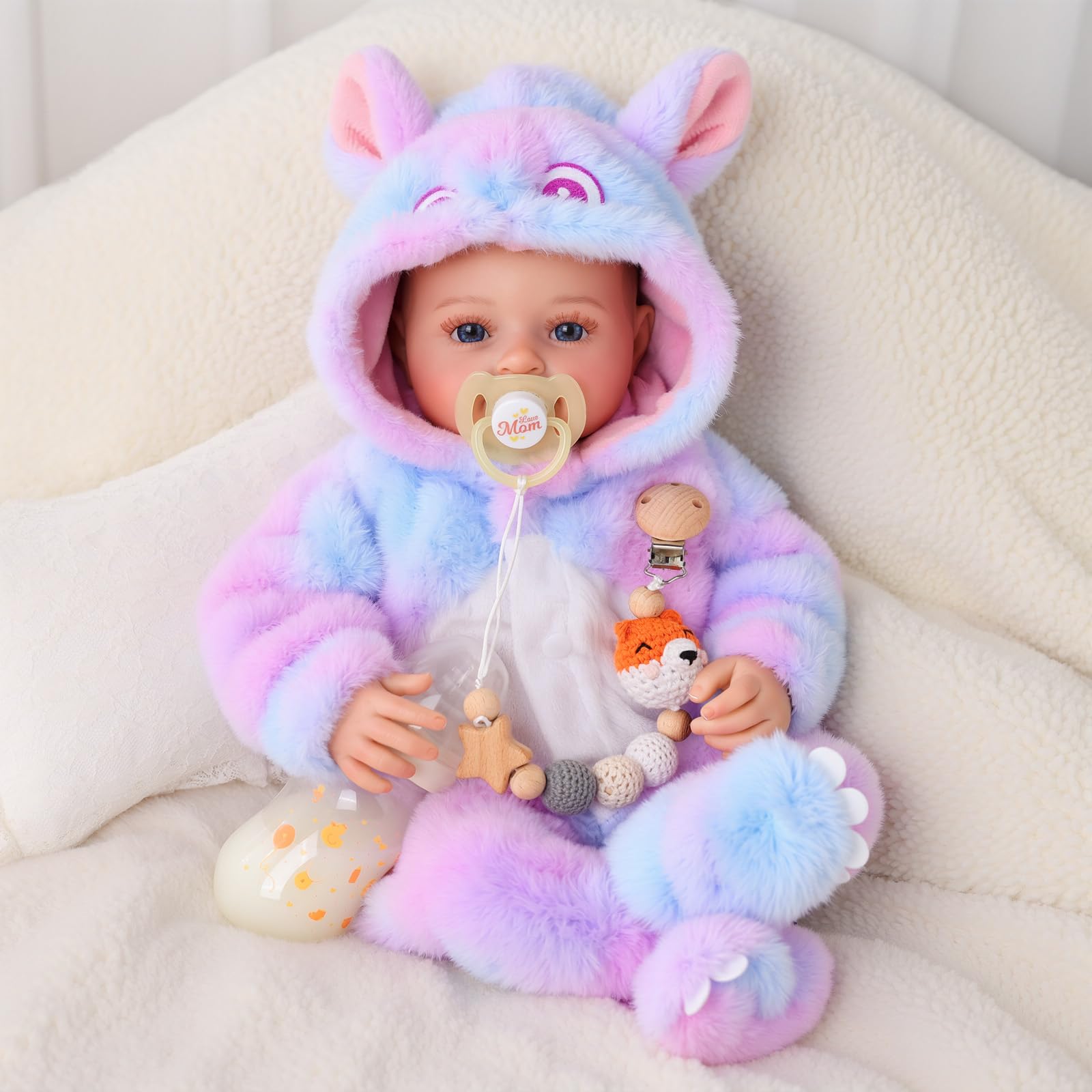 BABESIDE 17 Inch Reborn-Baby Doll Girls Realistic Lifelike Newborn
