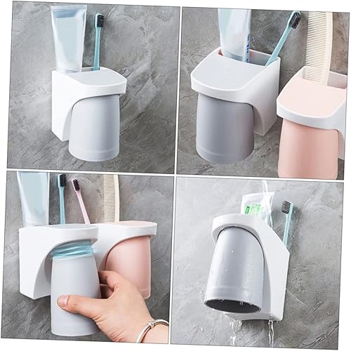 Miniatura 4 de Zerodeko 2 juegos de soporte magnético para cepillos de dientes, caja organizadora de almacenamiento de maquillaje, cepillos de dientes eléctricos,