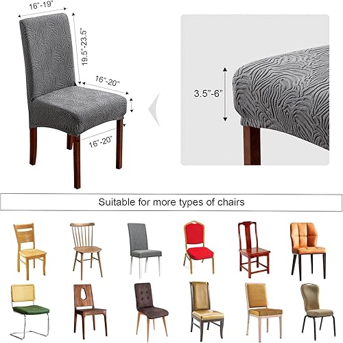 Miniatura 3 de Fundas para sillas de comedor, fundas para sillas de comedor, fundas elásticas para sillas Parsons, para comedor, cocina, funda protectora para
