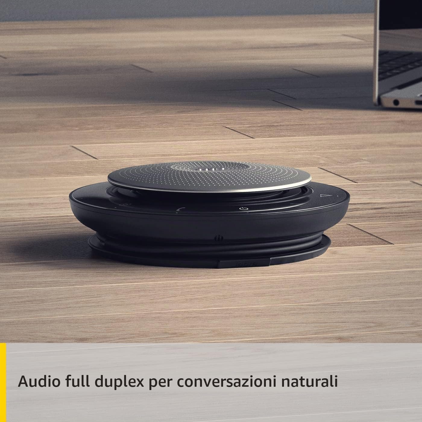 Jabra Speak 750 Speaker Phone – Altoparlante portatile certificato per conferenze unificate con adattatore Bluetooth e USB – Collegamento con laptop, smartphone e tablet (rinnovato)