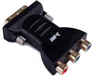 HDE Gold Plated DVI-I to RCA Component Display Adapter for 1080p HDTV and Projectors