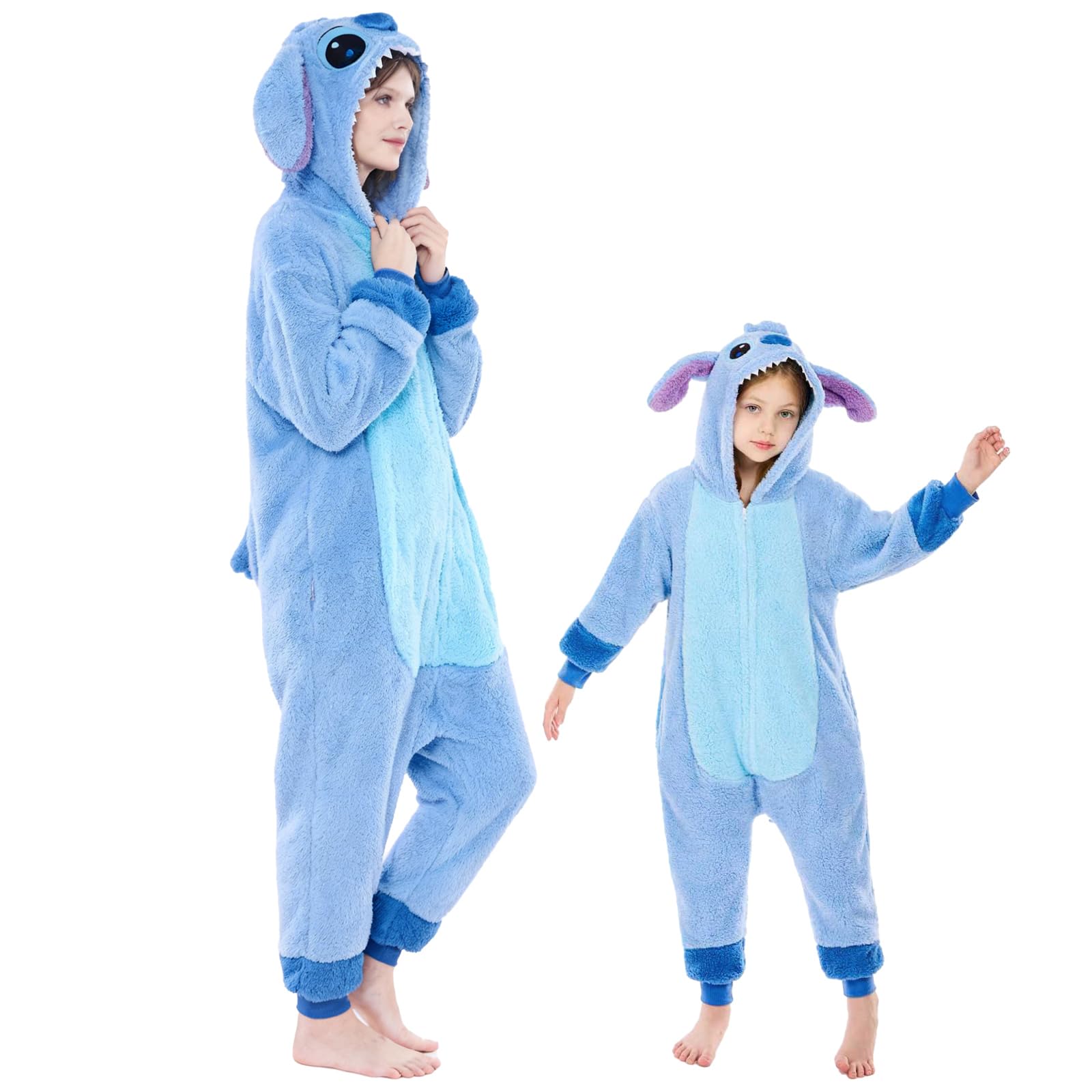 GONAAP Adult Onesie Pajamas Sherpa Animal One Piece Cosplay Costume for Women Men