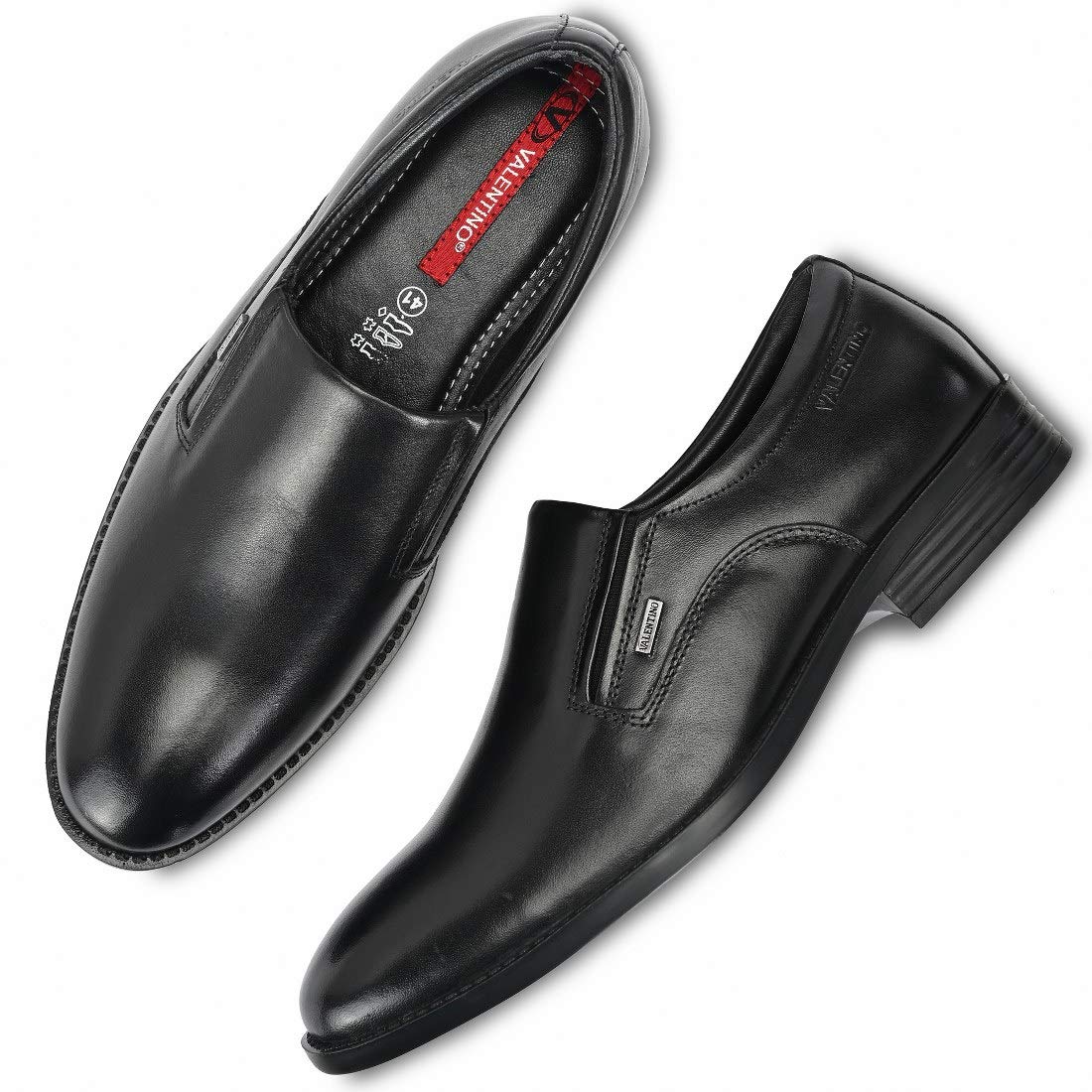 VALENTINO Leather Mens Slip-On Formal Shoes Breathable | Lightweight | Running Shoes with Comfort Sole | Black | Size-8 (B0D39BCJJB) Amazon Price History, Amazon Price Tracker