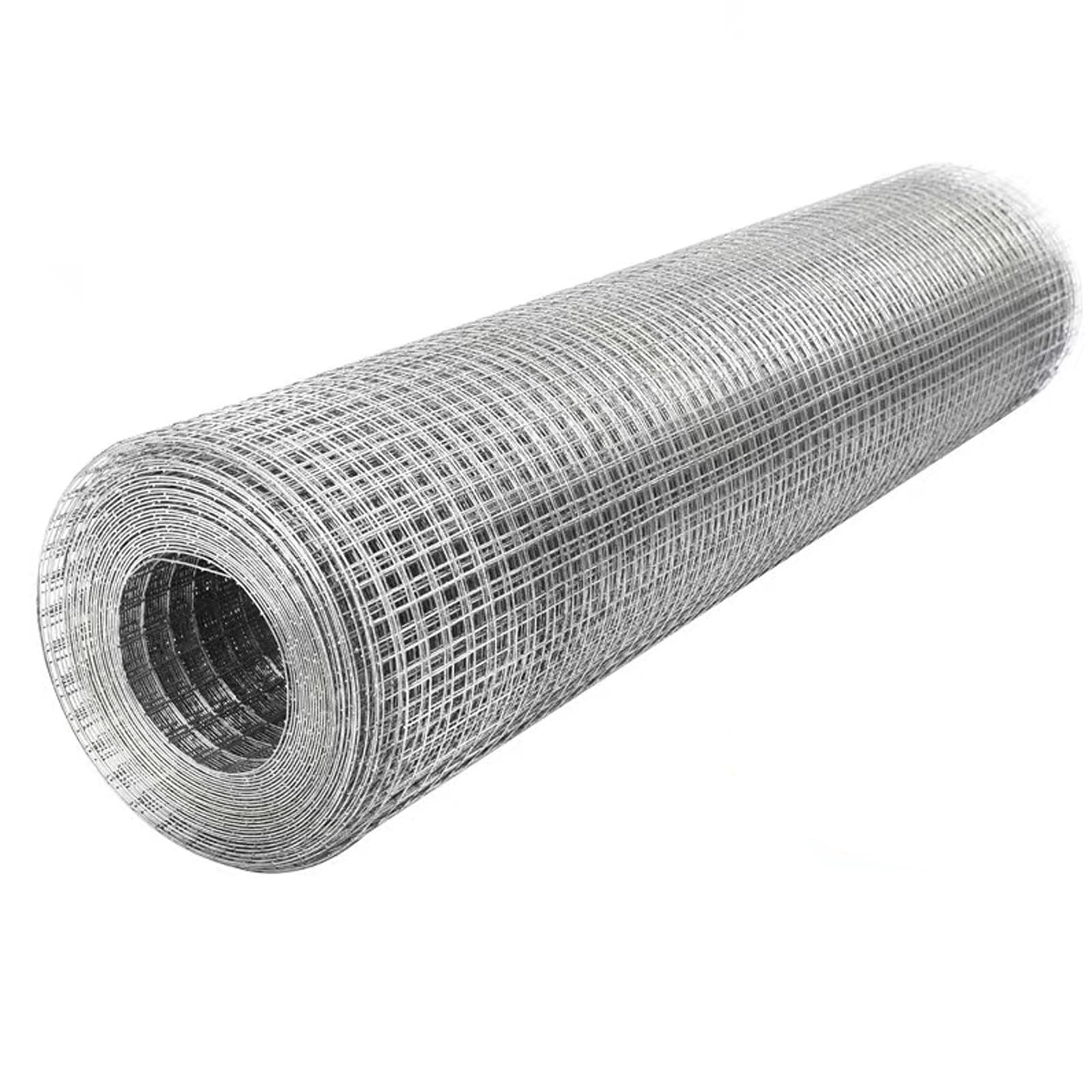 Malla de Alambre, Malla Electrosoldada, Malla Cuadrada Alambre para Pollos Valla Paneles Barrera para Jardinería Pajarera,Tela Metálica De Acero Inoxidable,Malla ganadera(1mx3m(39inx9.8ft))