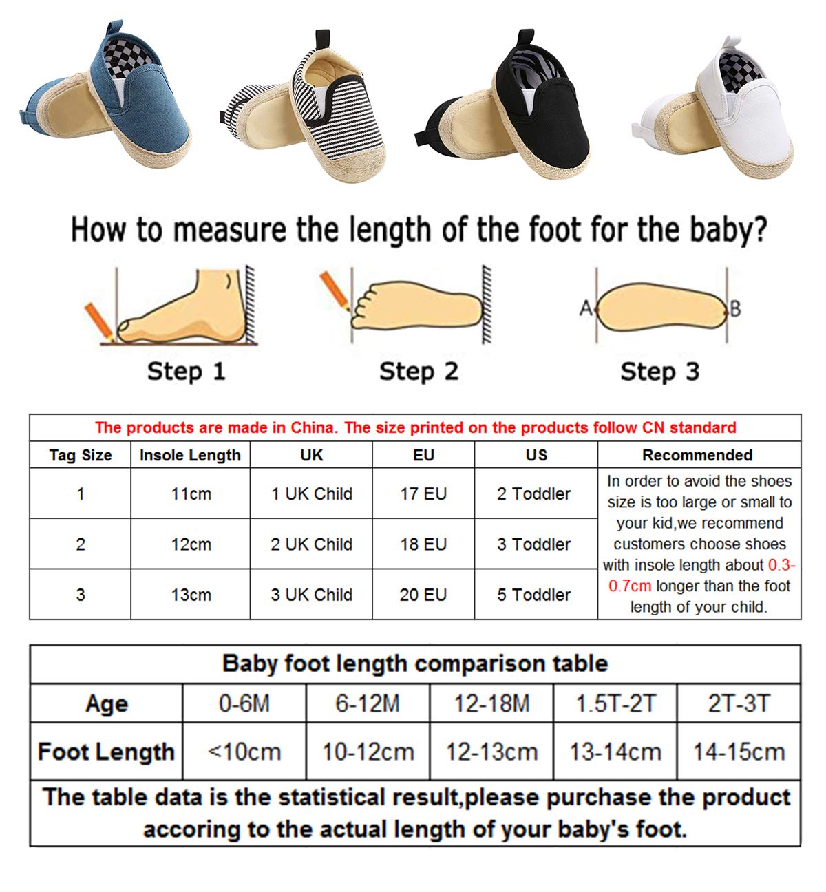 Bambino Scarpe Espadrillas Suola Morbida Ragazzo Tela Sneaker Infantile Antiscivolo Traspirante EU
