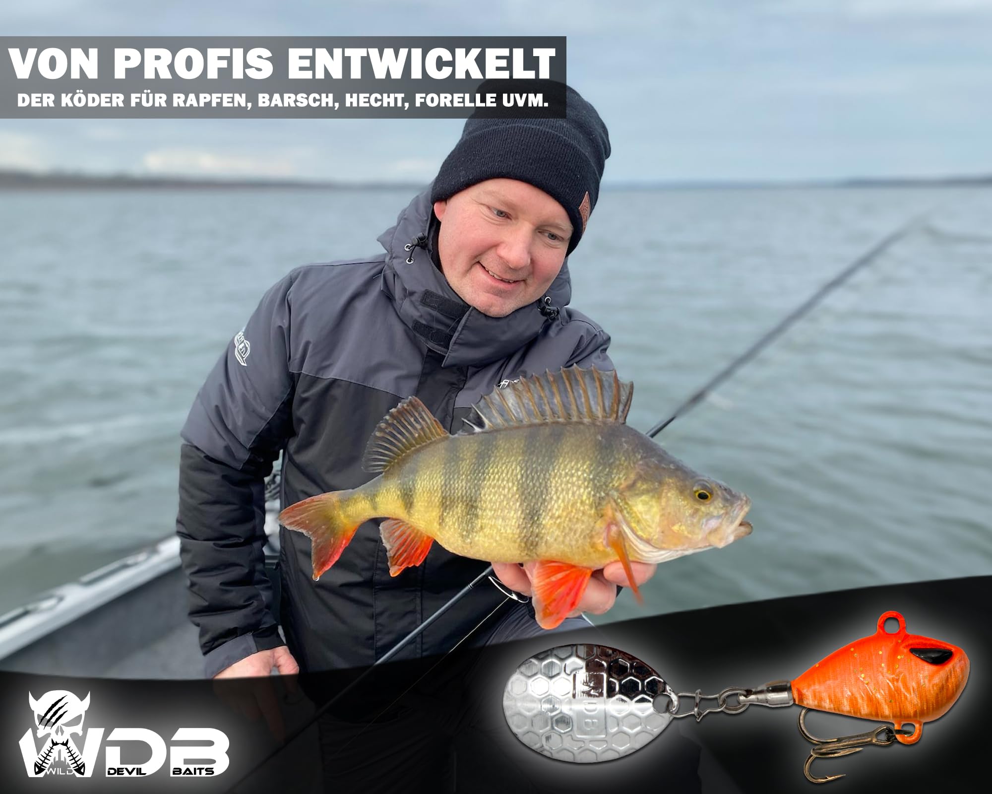 Wild Devil Baits Multi Tail Spin Jig Spinner - Esca artificiale da pesca