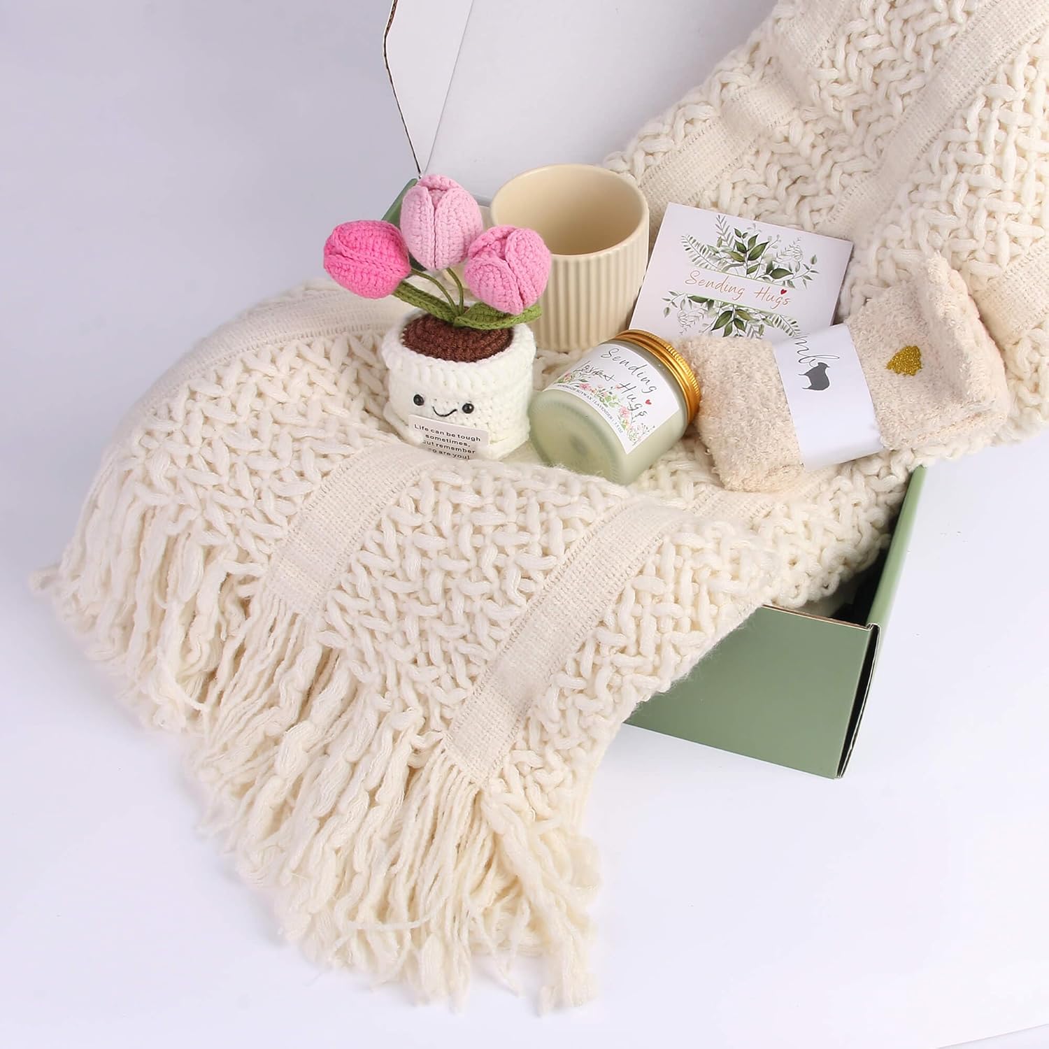 Valentines Day Gifts for Her Wife Mom Friend Sister Girlfriend, Birthday Gifts Baskets for Women Self Care Gift for Women, Get Well Soon Gift Baskets Thinking of You Relaxation Stress Care Package - Image 8