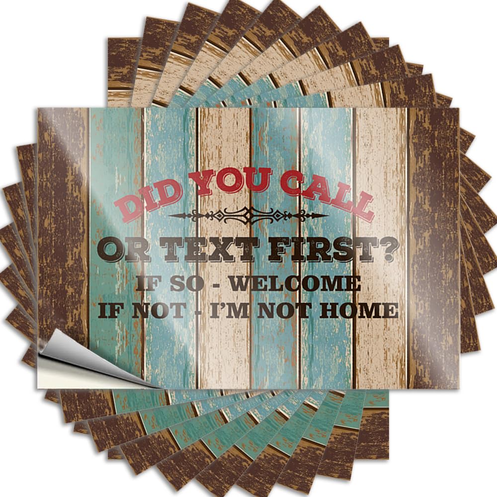 Did You Call Or Text First Farmhouse Porch Decor Spicy - Decals Window Waterproof Decal(12X18CM)