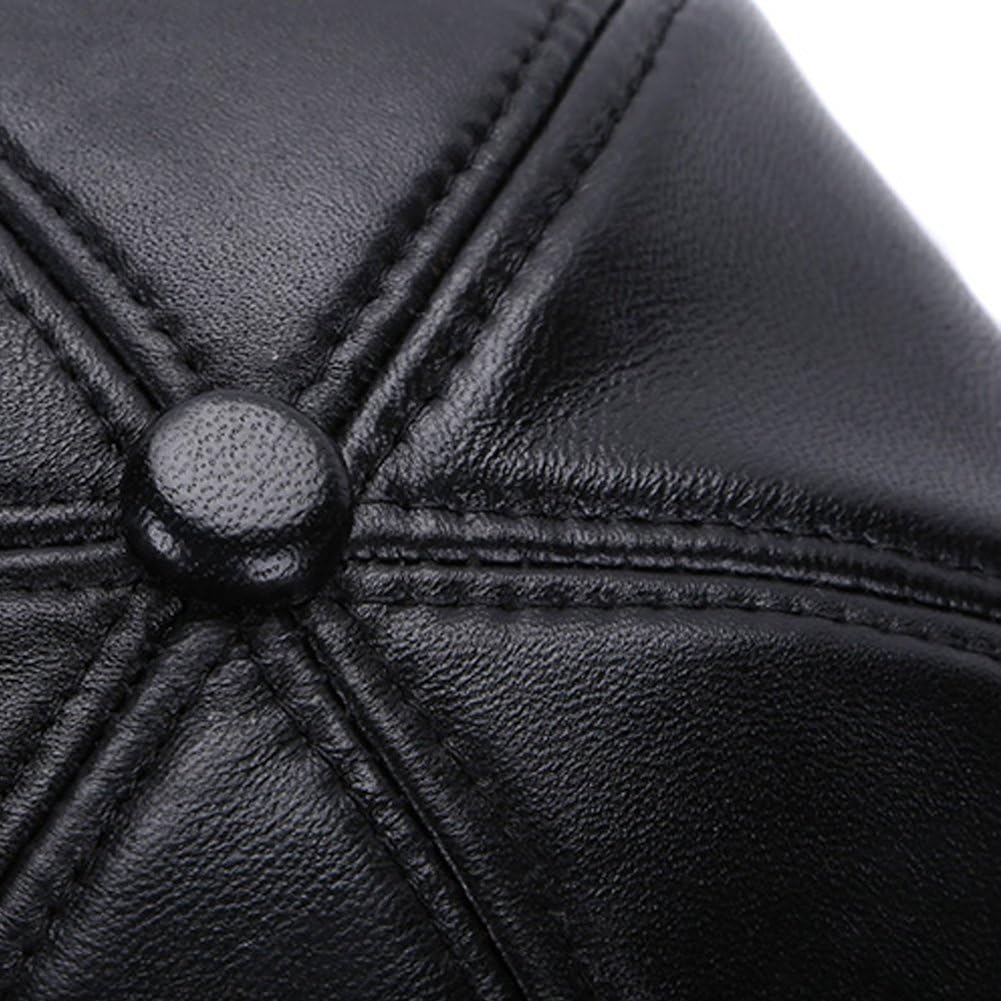 Leather Baseball Cap Cool Hats Adjustable Unisex Ball Cap