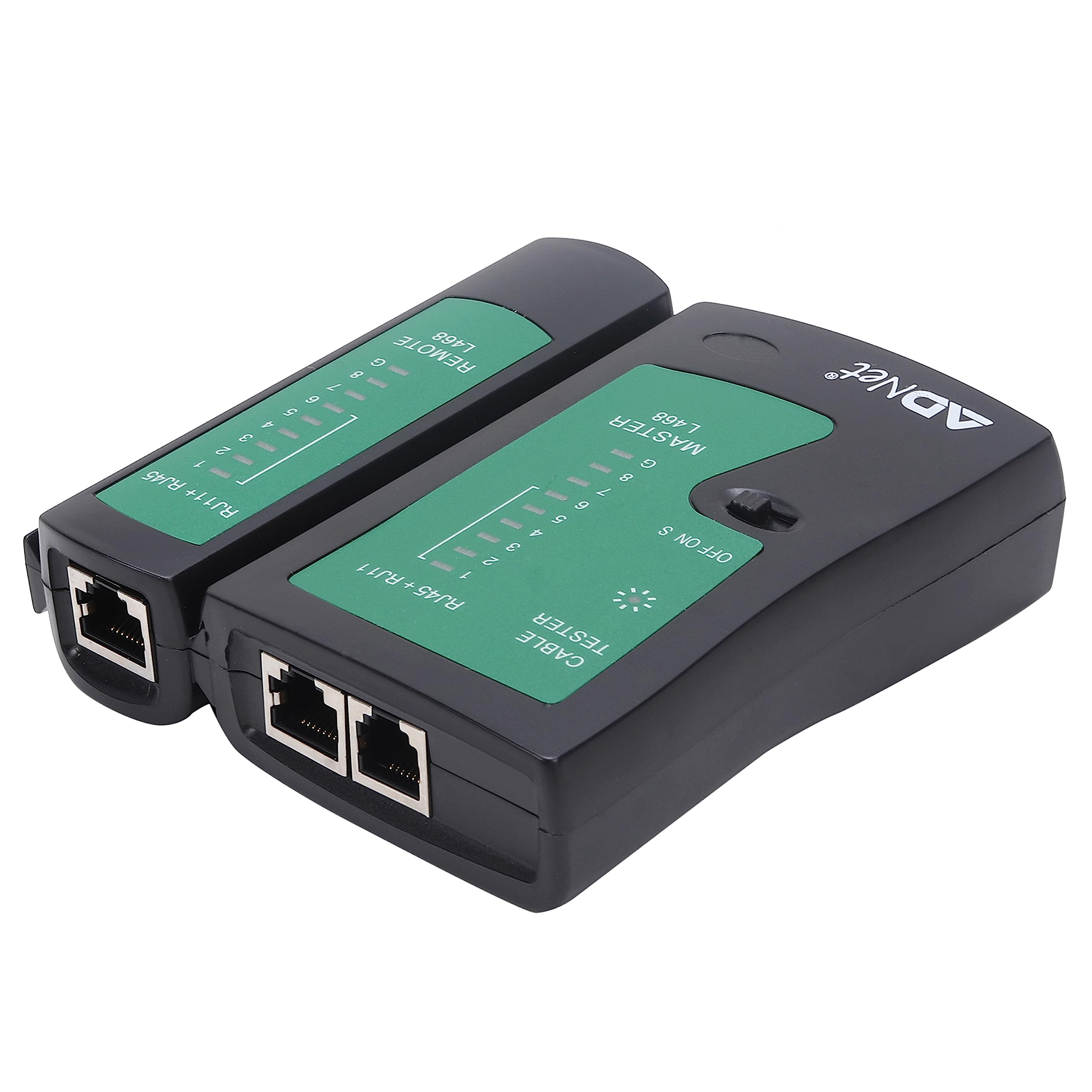 ADNET RJ45 and RJ11 LAN network Ethernet internet cable Tester RJ 45 Cat5 RJ 11/12 Network Cable Tester for RJ45 RJ11 RJ12 CAT5 CAT 6 Lan Adapter Tester 1