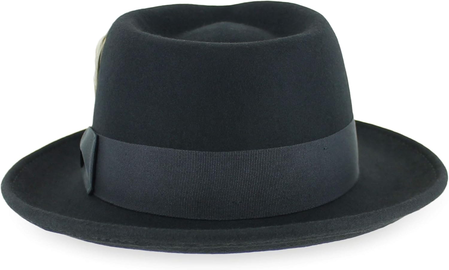 Belfry Gangster 100% Wool Stain Resistant Crushable Dress Fedora in Black Grey Navy Brown Pecan - Image 4