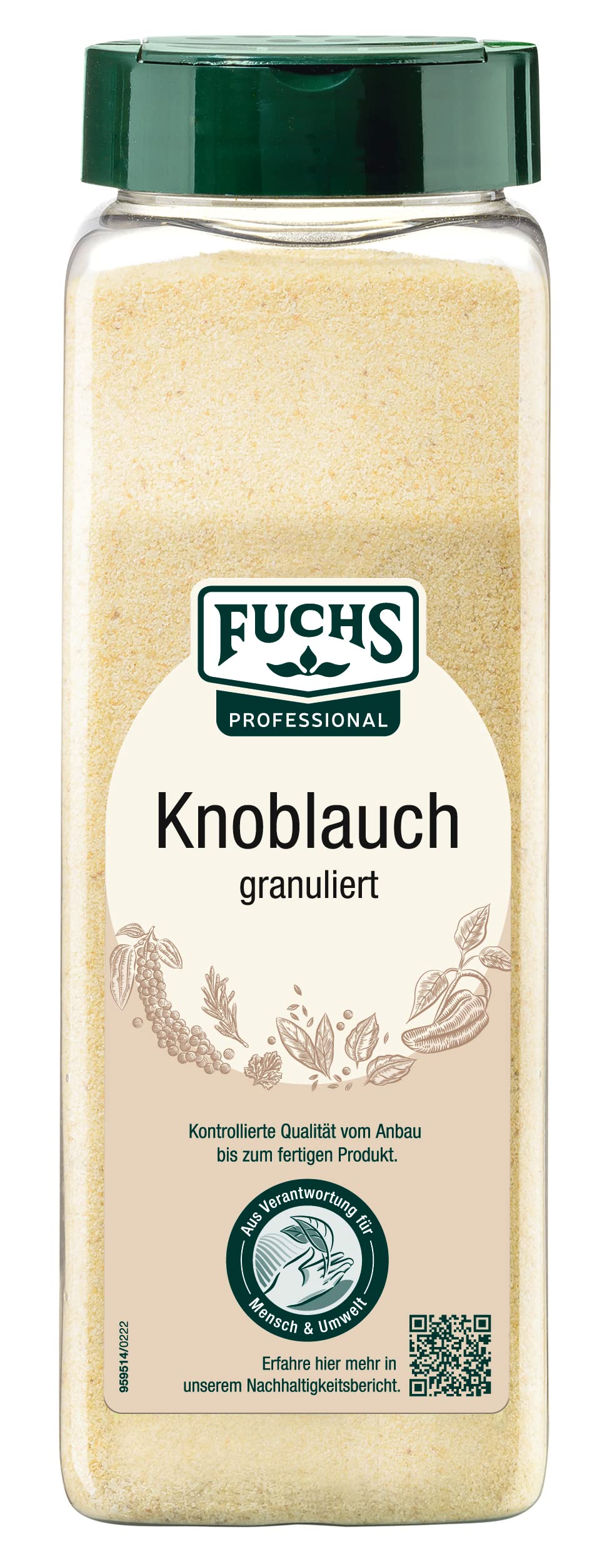 Fuchs Gewürze Knoblauch granuliert, 600 g