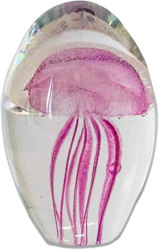 HALF OFF PONDS - Pisapapeles de cristal rosa de 3 pulgadas, brilla en la oscuridad 3.0 in rosa,3.0 in morado oscuro,Naranja (3-Inch Orange),3.0 in