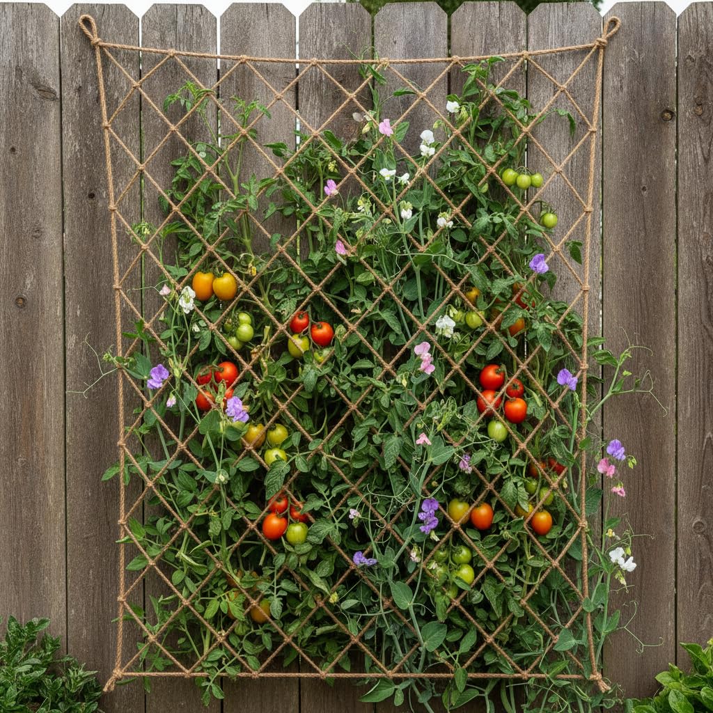 Pflanzenkletternetz, Montage, 10 cm Maschenweite, 2x3 m