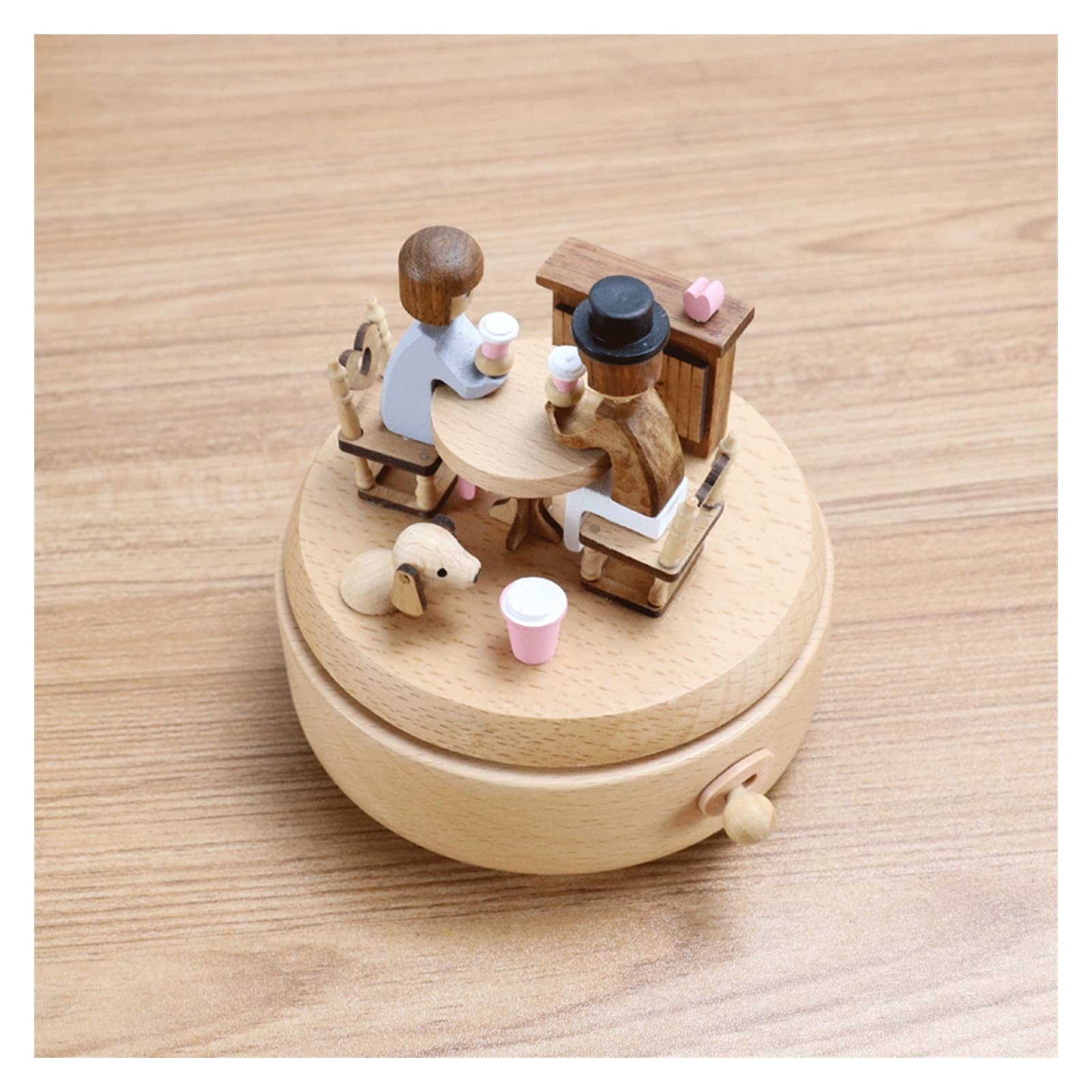 Carillon, per Ragazze Donne Scatola di musica in legno scatola musicale coppia regalo di compleanno regalo di nozze for ragazza, amico, fidanzata, regalo a mano, scatola di musica per Compleanno Natal