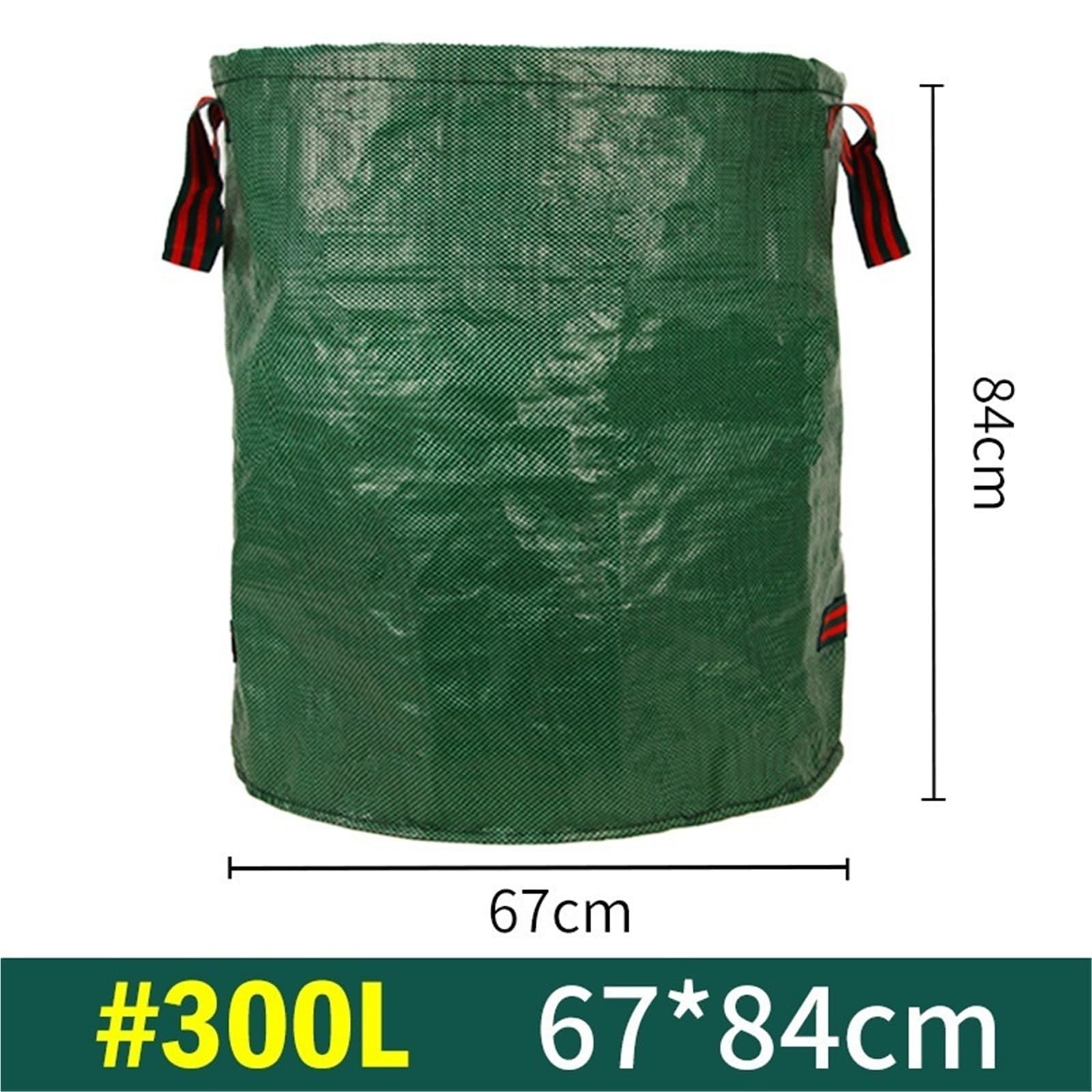 Sacchi Giardinaggio Sacco for rifiuti da giardino pieghevole 300 litri | Con Manici 67x84cm