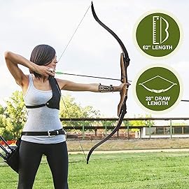 Samick Sage Archery Takedown Recurve Bow 62-inch - Right & Left Handed - 25-60lb - Archery Recurve Bows for Teens & Adults - Beginners to Advanced, Hunting & Target Practice