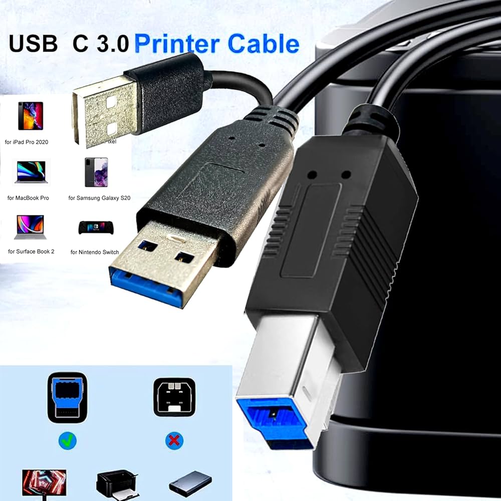 BTS,THE BEST  USB【B】 Amazon.com: GOSYSONG USB 3.0 Printer Cable - 30ft, USB A to