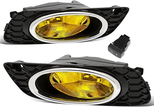 Auto Dynasty Compatible con Honda Civic 4-Dr Sedan Par de luces antiniebla de conducción de parachoques + interruptor (lente transparente)