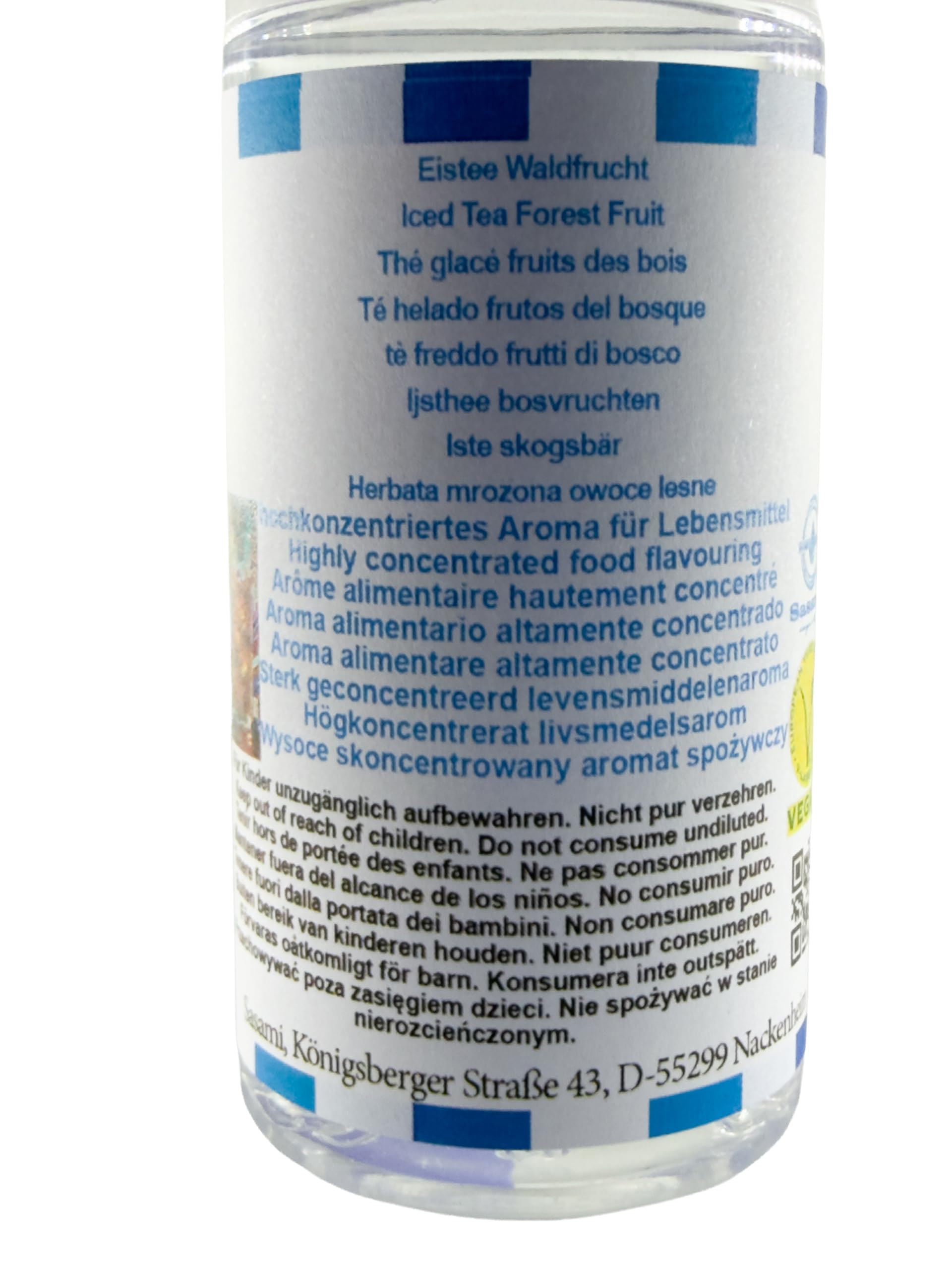 Aroma concentrato tè freddo frutti di bosco - vegano - Sasami - 100ml