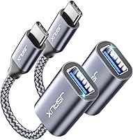 JSAUX 2-Pack USB C to USB 3.0 Female OTG Adapter - 5Gbps Speed for iPhone 16/15, Samsung S24/S23, MacBook Pro/Air, Galaxy