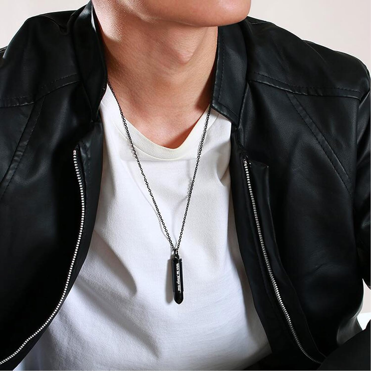 Cylinder Urn Necklaces for Ashes for Men Cremation Jewelry Ash Necklace Pendant Keepsake Ashes Memorial Jewelry - Image 5