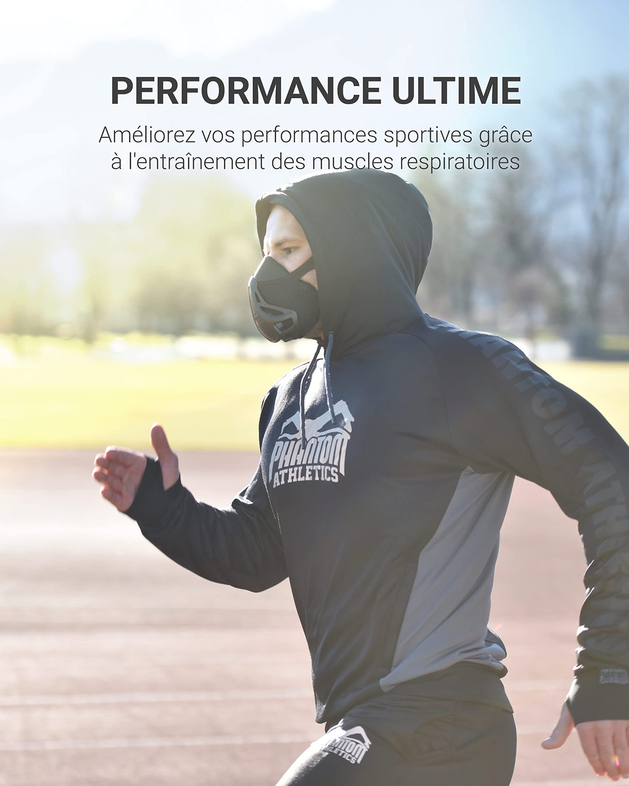 Phantom Athletics Masque d'entraînement Entraînement à la résistance respiratoire pour de Meilleures Performances Sportives