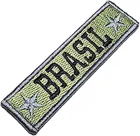 Brasil Militar Patch Bordado Com Fecho Contato Gancho Atrás