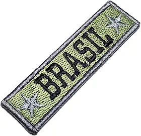 Brasil Militar Patch Bordado Com Fecho Contato Gancho Atrás