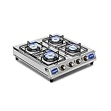Sunshine CT100 4 Burner Gas Stove Manual Ignition (Stainless Steel, ISI Certified)