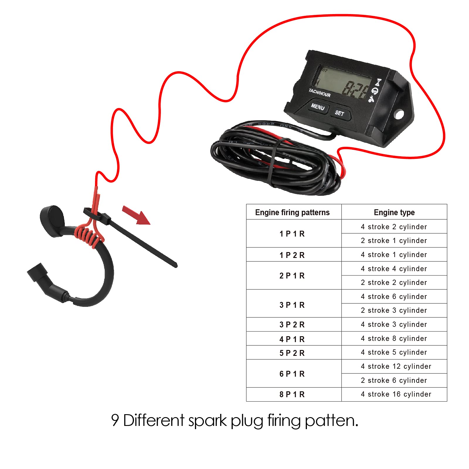 Amazon.co.jp: Jayron JR-HM059 デジタル時間計 誘導タコメーター