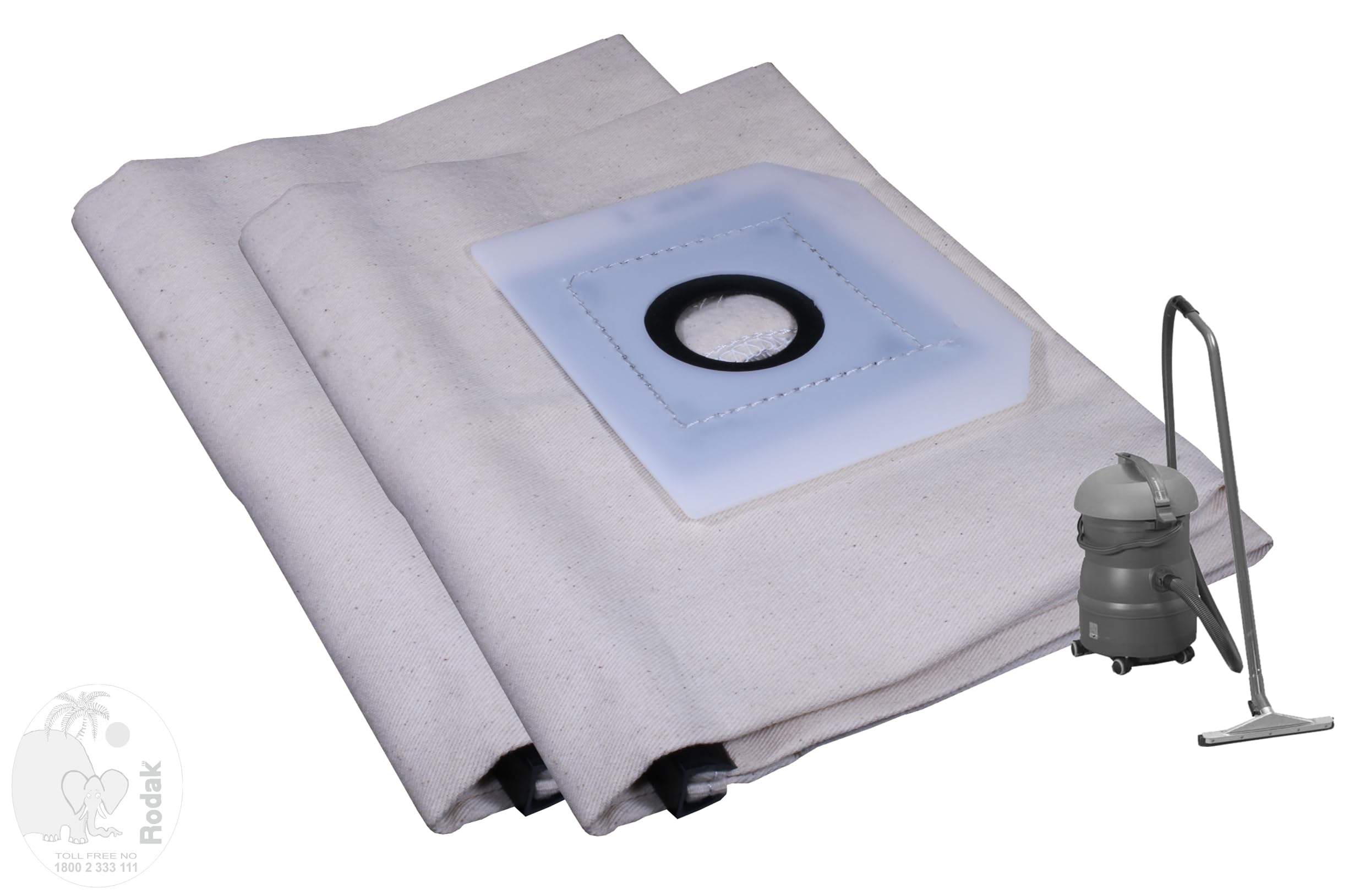 RODAK 2 PC Reusable and Washable Vacuum Cleaner Woven Dust Bag Compatible With TASKI VACUMAT 22-image-20