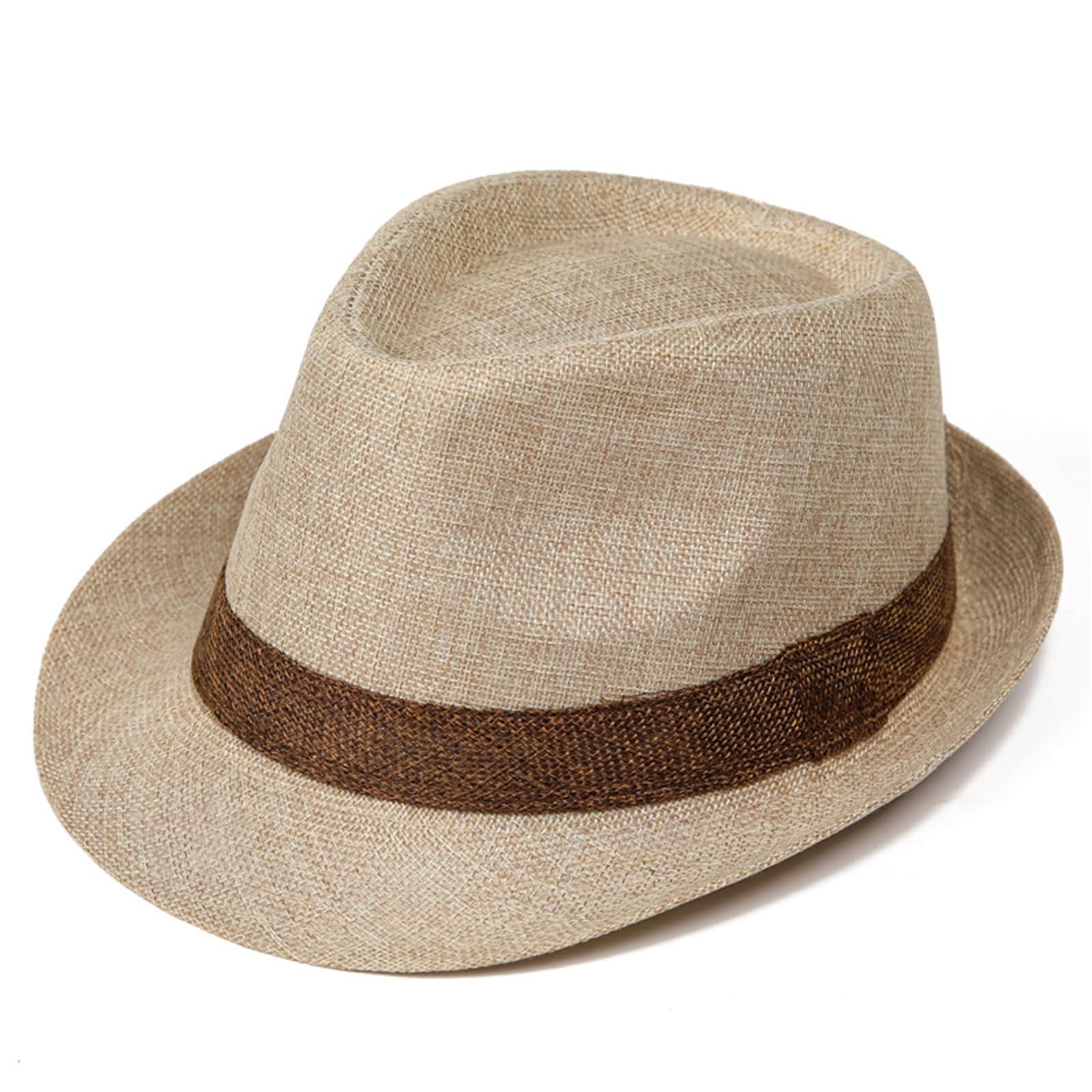Elnwnnkc Stylish Panama Hat Sun Foldable Design Beach Festival Hat Men ' s Essential Foldable Straw Adjustable