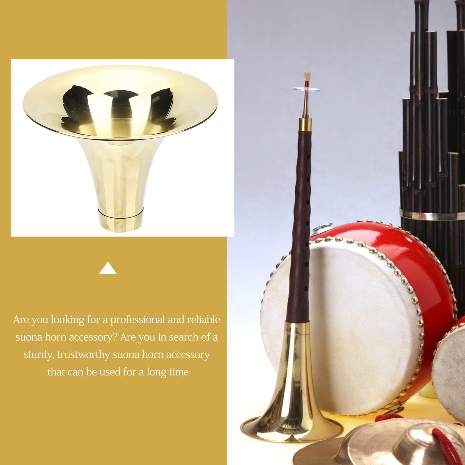 Generic 3stücke Professionelles Suona-horn Zubehör Aus Verstärktem Traditionelles Suona-horn Mit Schallverstärker Für Musiker Geeignet Für Blasinstrumente Und Reparaturen