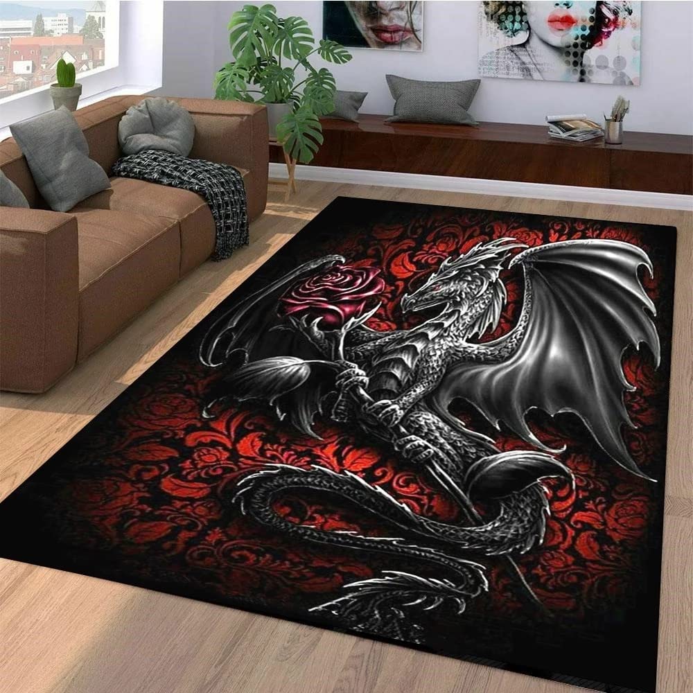 Tapis dragon 3D antidérapant de sol pour sécuriser la chambre enfant