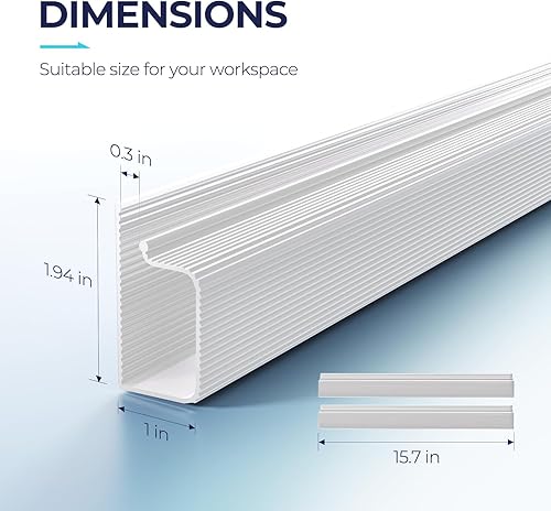 Vista 55 de Delamu Paquete de 2 Solución de Gestión de Cables Segura y Ordenada - Protege a Niños y Mascotas con Gestión de Cables para Hogar y Oficina Bajo