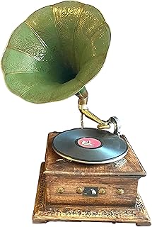 Collectable Handmade Gramophone Sound Box Unique Wooden Antique Phonograph Look Win Up Record Player Beautiful Showpiece for Home DÃ©cor Item by BLACKPERLCRAFTS