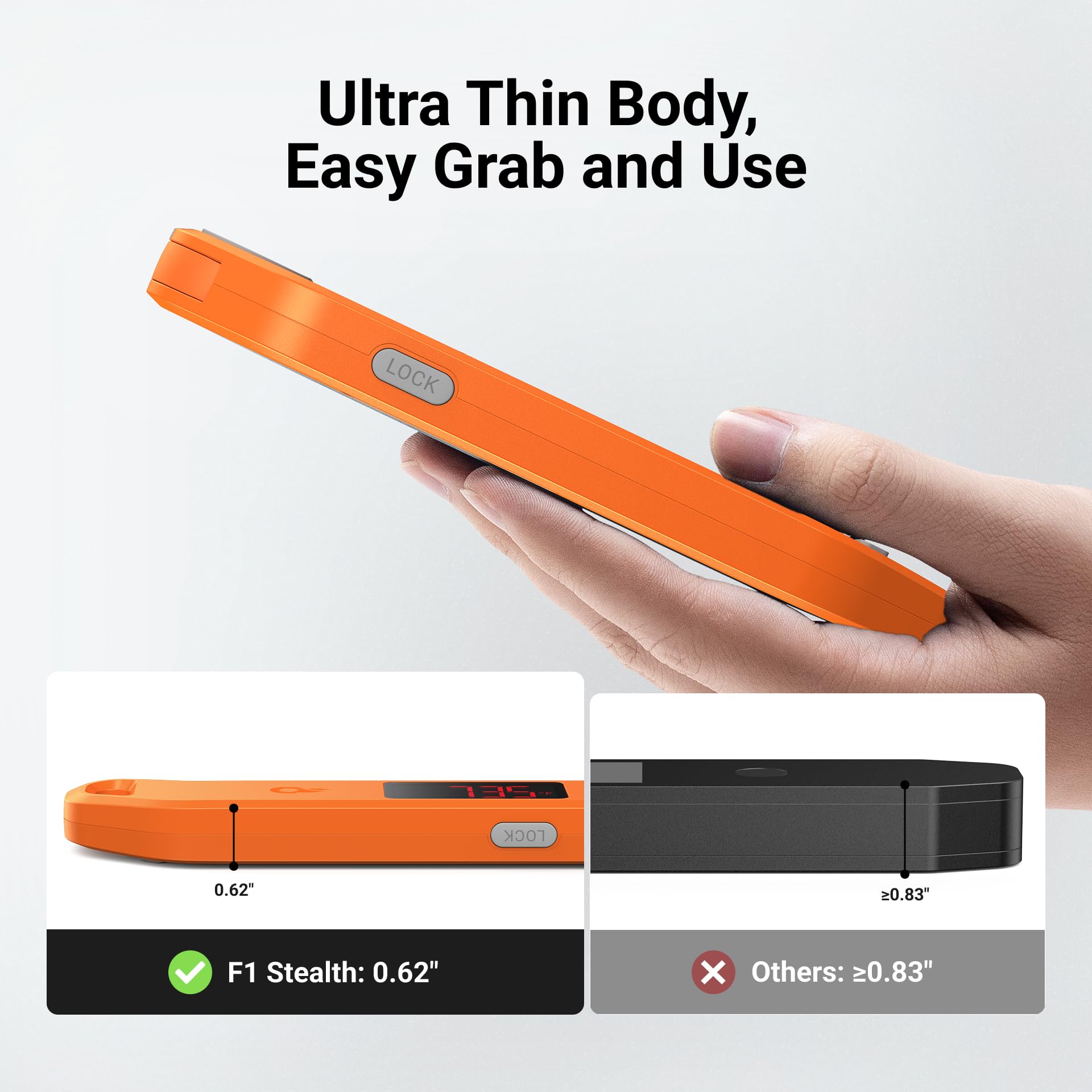 Thermomètre à viande numérique professionnel, lecture instantanée en 1 seconde, précision de ± 0,-15 °C, thermomètre alimentaire certifié NIST & NSF, écran LED lumineux à rotation automatique