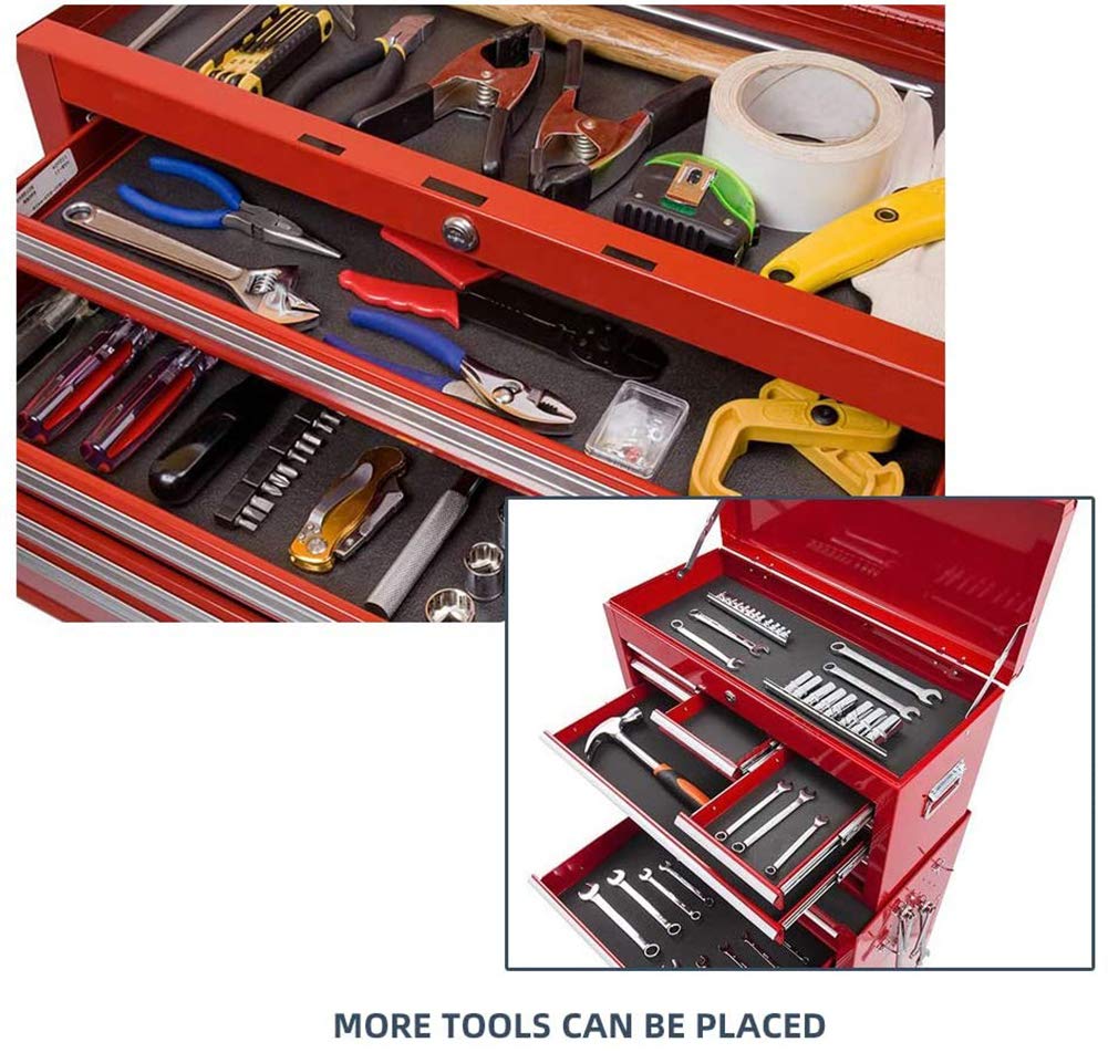 Go Big High Capacity Tool Chest Tool Box, Rolling Tool Chest with 8