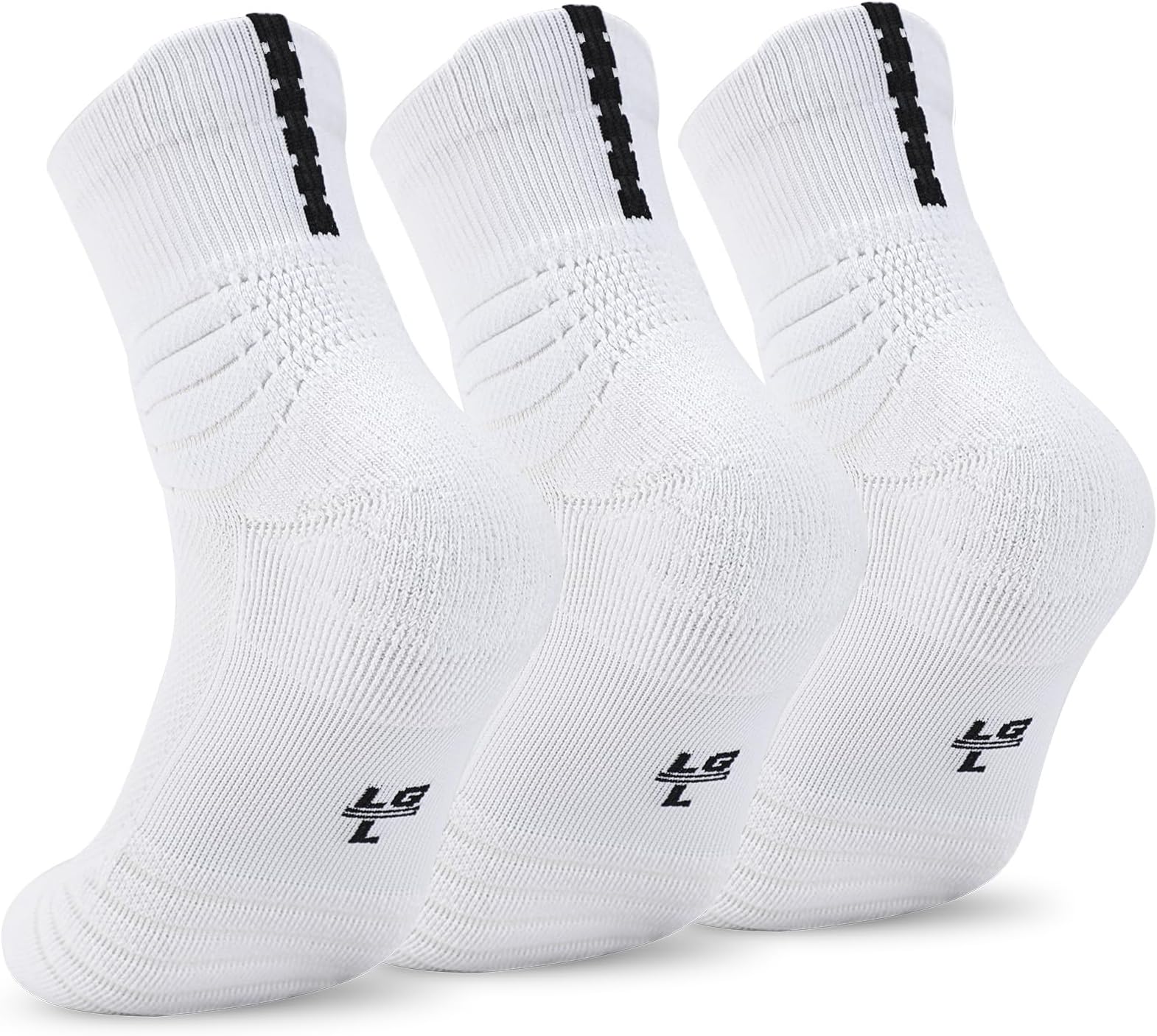 Basketball Socks for Men & Boys, Cushioned Athletic Sports Crew Socks for Youth Adult