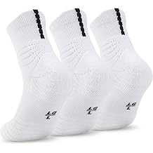Elite Basketball Socks, Cushioned Athletic Sports Crew Socks for Youth Adult