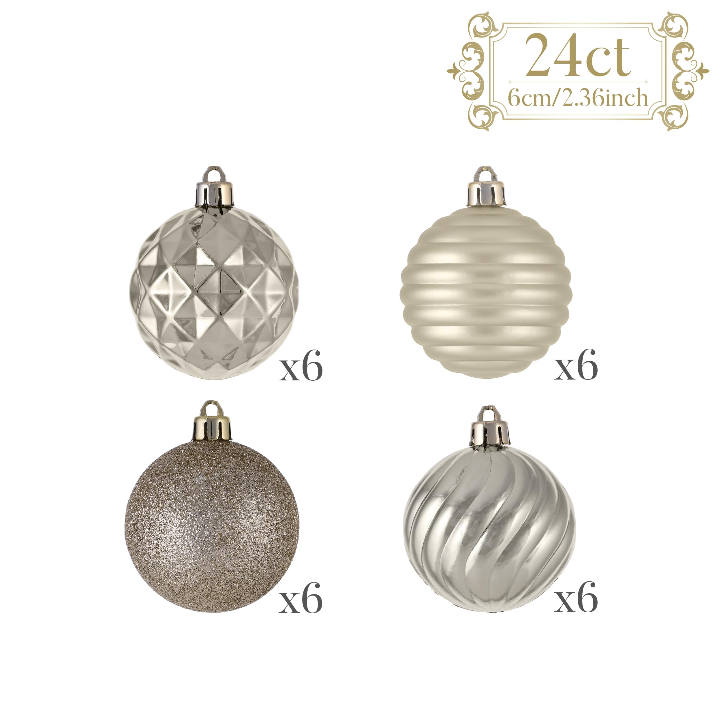 Valery Madelyn Adornos de bolas de Navidad EG0101-0718
