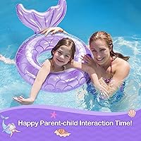 Vista 6 de MoKo Anillo de natación inflable, lindo flotador de piscina, decoración de tubo, tubos de natación, piscina al aire libre, playa, flotadores