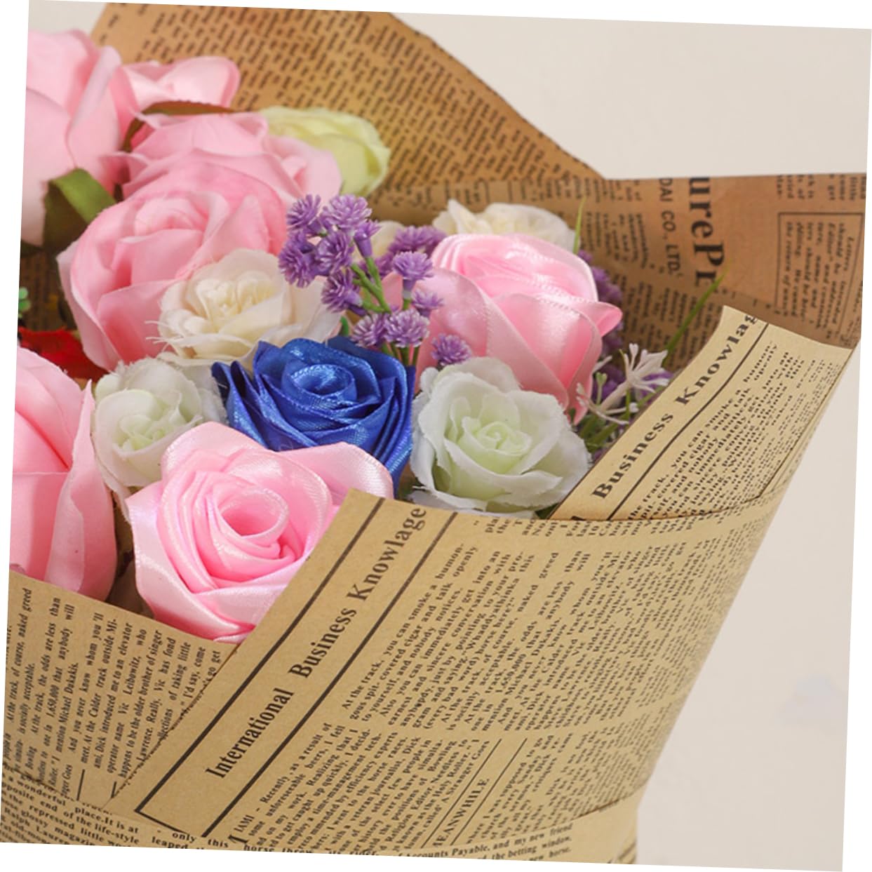 Healvian Carta da Imballaggio per Fiori Retrò Nera 20 Pezzi Carta per Bouquet di Fiori Confezioni Artigianali